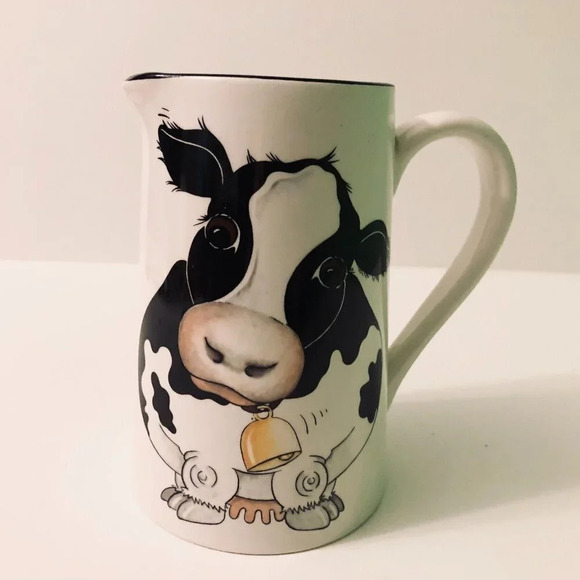 Vtg  Arthur Wood Cow Milk Pitcher Small Ceramic 5.5 Inch Tall England - Picture 12 of 12